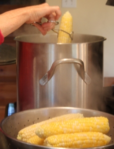 blanching corn